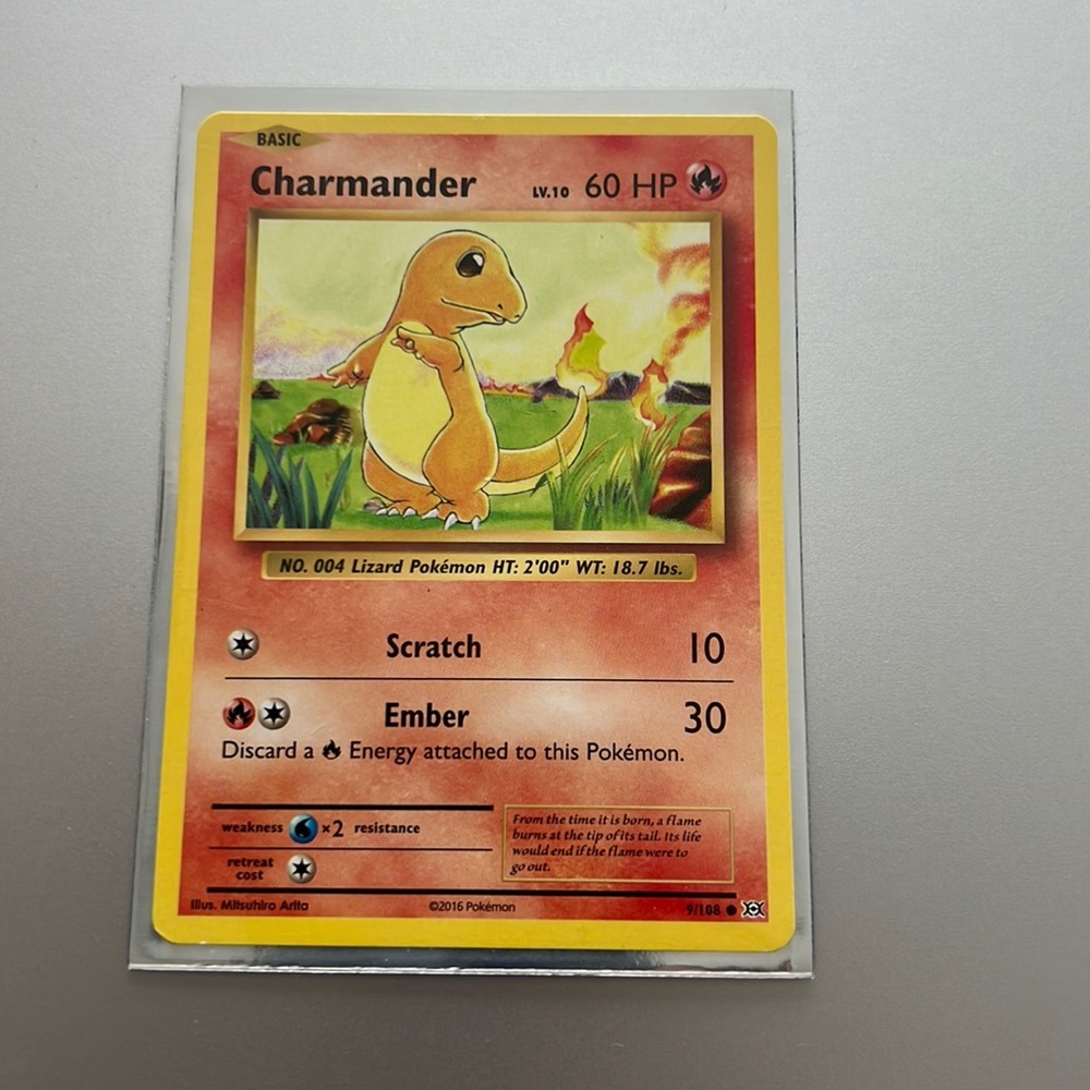 Charmander 9/108 2016 Pokemon XY Evolutions Base Set Mint Condition 60 HP